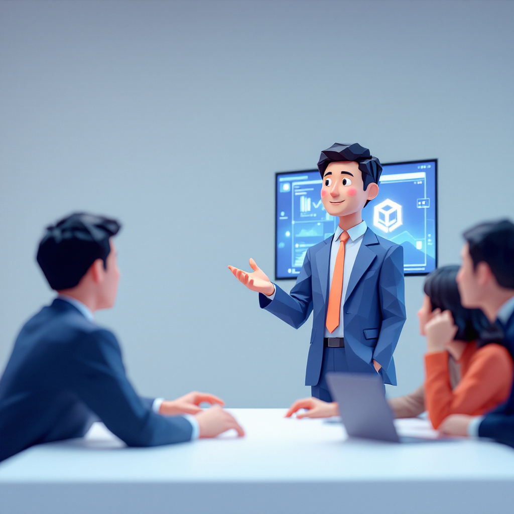 量子事業開発のキャラクターイラスト