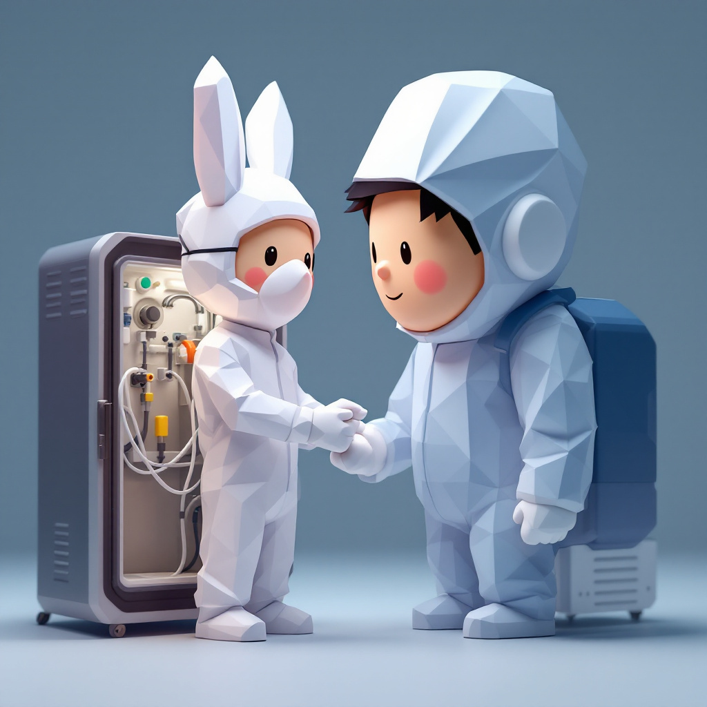 量子ハードウェア研究者のキャラクターイラスト