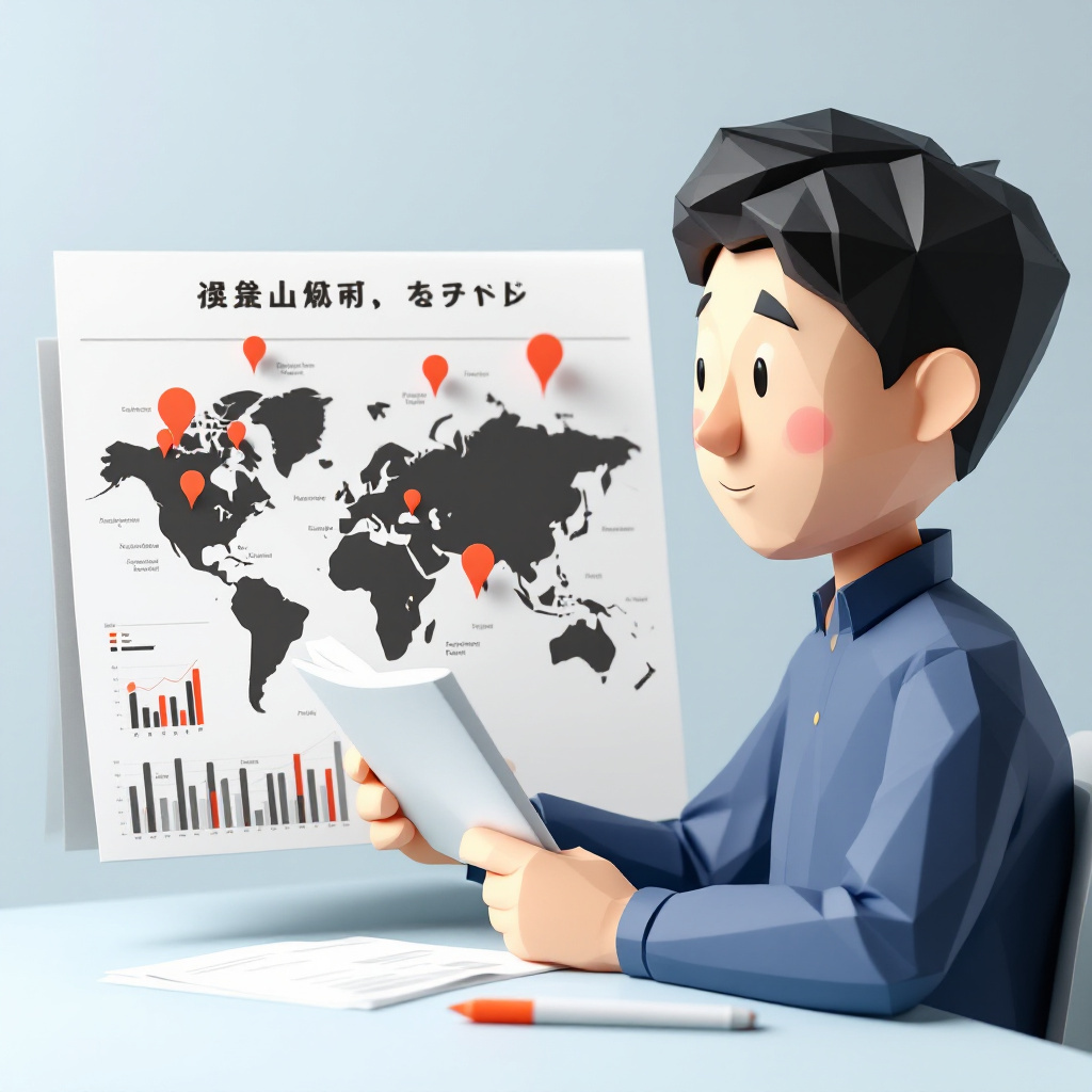 量子産業アナリストのキャラクターイラスト